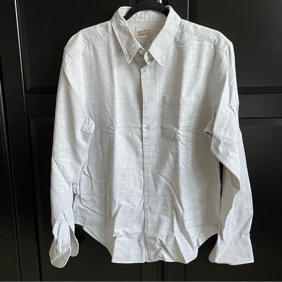 Naked & Famous Collared Shirt (XL) Gray - Picture 1 of 9